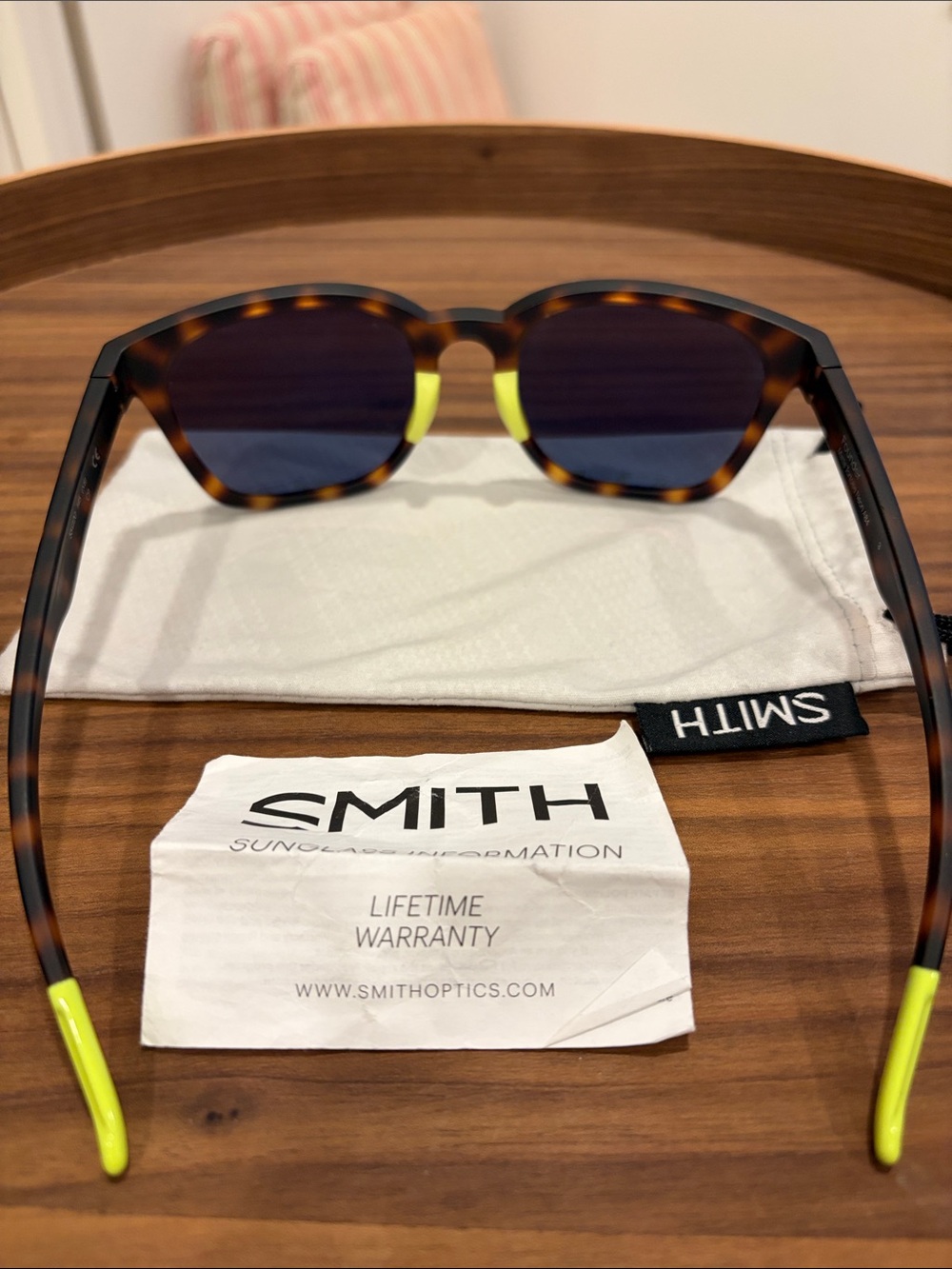 SMITH Founder Matte Tortoise Neon A84 Sunglasses. - Picture 3 of 5